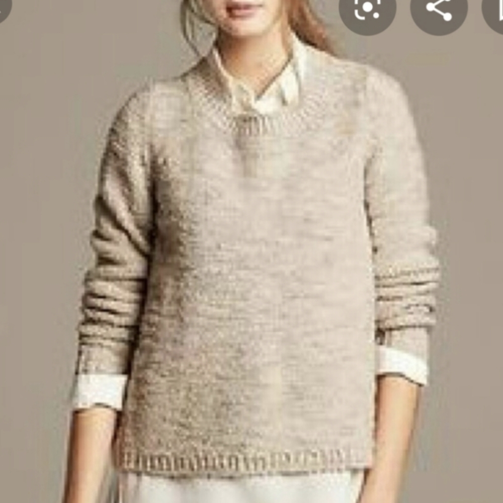 Banana Republic cream sequin sweater